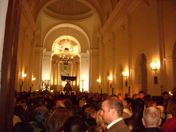 Finalizando la procesión del Viernes Santo , 21 de marzo de 2008