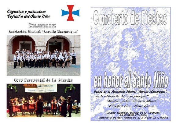 Programa del concierto de la Banda de Música Aurelio Mascaraque, 21-9-12