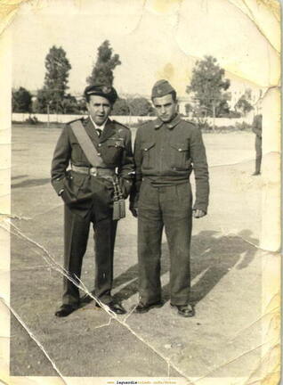 Fausto Peláez en el Servicio Militar