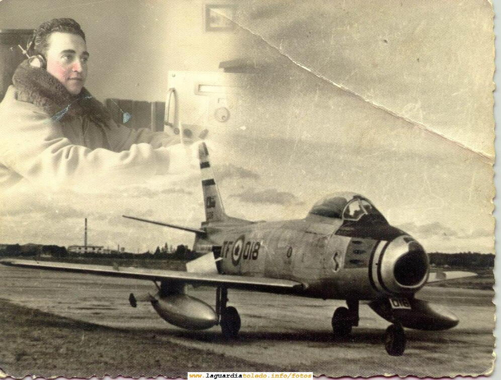 Fausto Peláez haciendo la mili en el Ejército del Aire