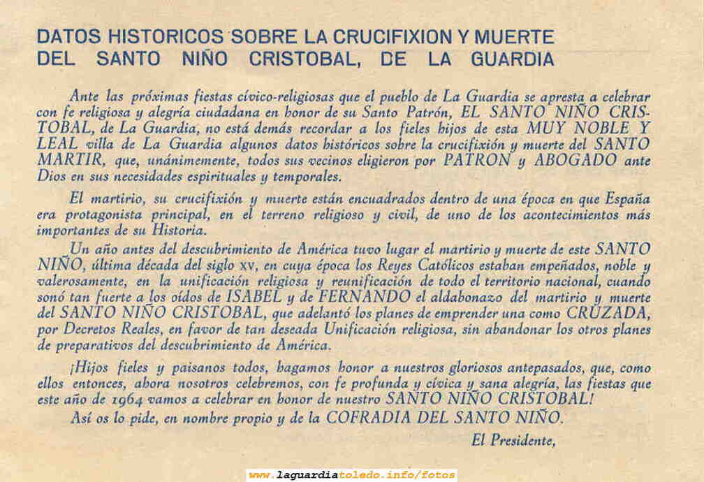 Programa de fiestas de 1964