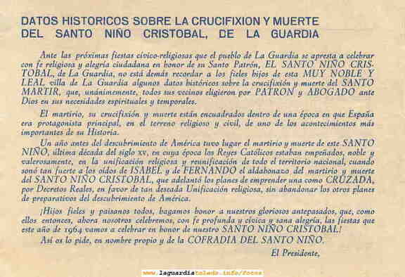 Programa de fiestas de 1964