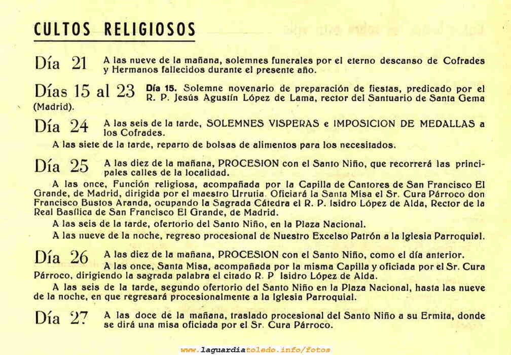 Programa de fiestas de 1965