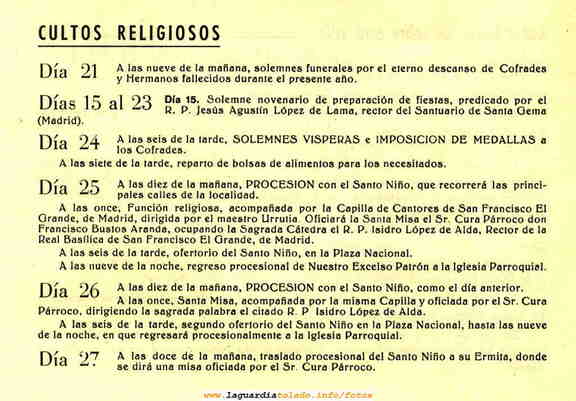 Programa de fiestas de 1965