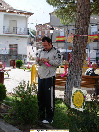 24 de Septiembre de 2006. La Pirotécnica Manchega en los preparativos de la Gran Traca de 24 en la Plaza