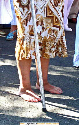 27 de Septiembre 2006, Procesión del Santo Niño hacia su Ermita. Promesas. Descalzos.