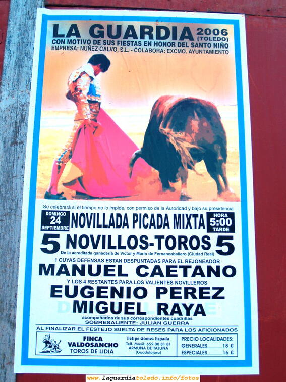 24 de Septiembre de 2006. Corrida de toros en la plaza ambulante