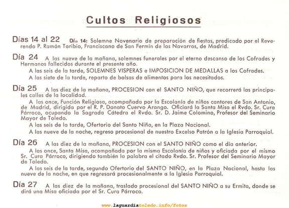 Programa de fiestas 1966