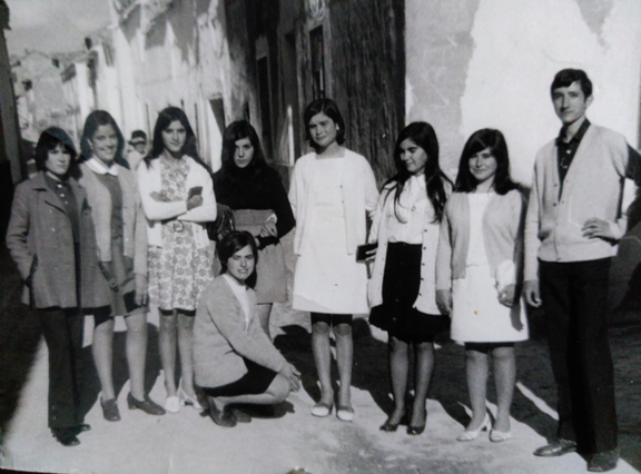 Año 1970 amigas en la villeta