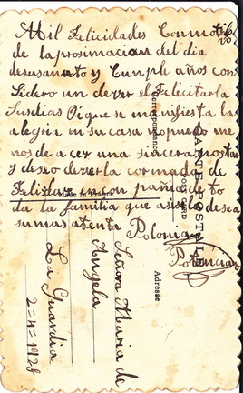 CARTA DE FELICITACION A LA SUEGRA