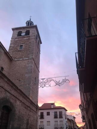 Puesta de sol en el puente de la Constitución