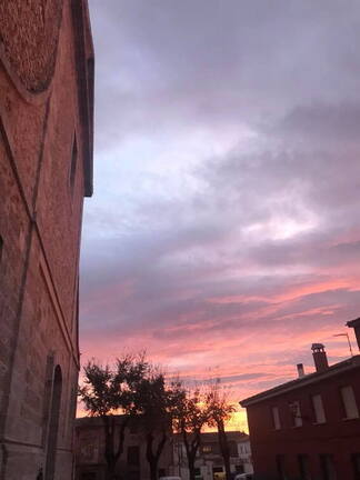 Puesta de sol en el puente de la Constitución