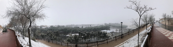 Nieve en el Paseo del Norte. 7-1-2018