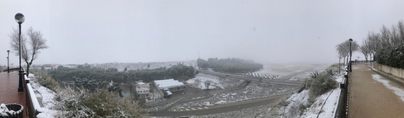 Nieve en el Paseo del Norte. 7-1-2018