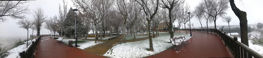 Nieve en el Paseo del Norte. 7-1-2018