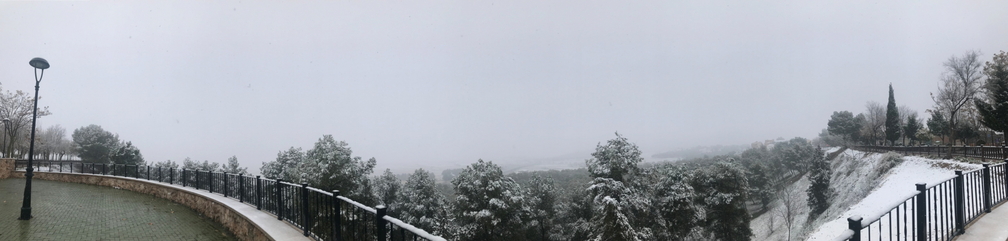 Nieve en el Paseo del Norte. 7-1-2018