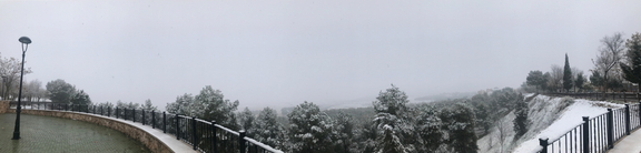 Nieve en el Paseo del Norte. 7-1-2018