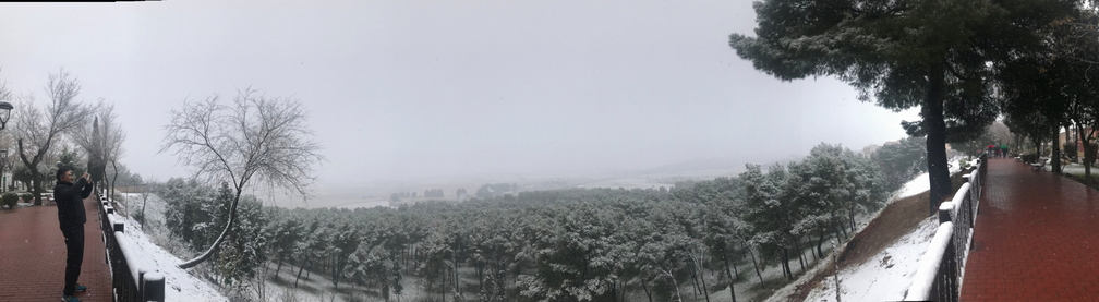 Nieve en el Paseo del Norte. 7-1-2018