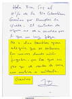 Nota de agracimeinto al Ayuntamiento por el proyecto de recuperación de las cuevas.