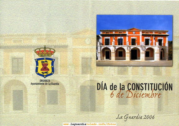 Tríptico que ha editado el Ayuntamiento para celebrar el día de la Constitución de 2006 (1/2)