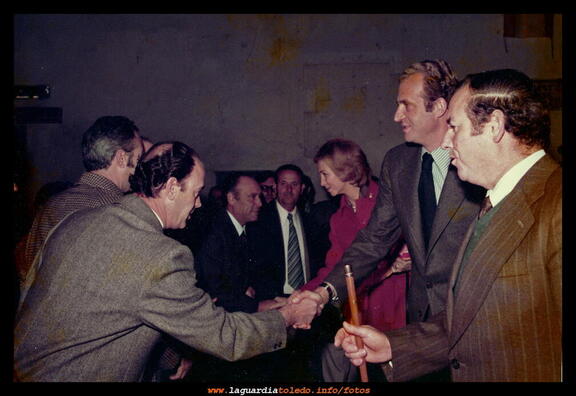 El Rey de paso por La Guardia años 70