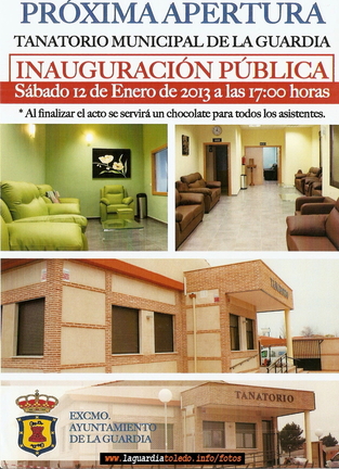 Apertura e Inauguración del Tanatorio Municipal. 12 de Enero de 2013.