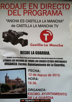 Rodaje en directo del programa de televisión de Catilla -La Macha " ANCHA ES CASTILLA LA MANCHA"