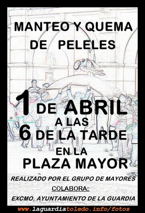 Cartel Anunciador del Manteo y Quema de Peleles  2013.