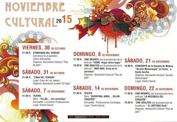 Programa de actos. Noviembre Cultural 2015