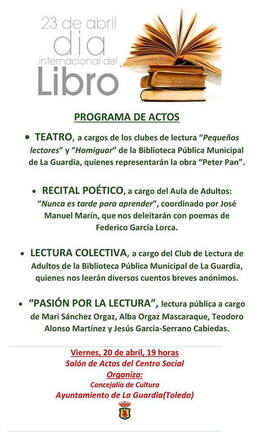 Actos del día del libro 20 de abril