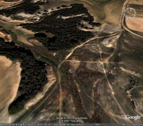 Perejón en visión tridimensional desde Google Earth