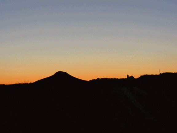 Antes del amanecer a 5 kms de La Guardia desde Camino Casar