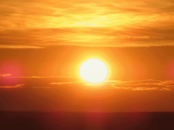 Puesta de sol desde el Paseo del Norte. 9-4-2016