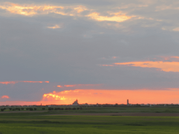 Puesta de sol desde la carretera Lillo el día de San Isidro 2016