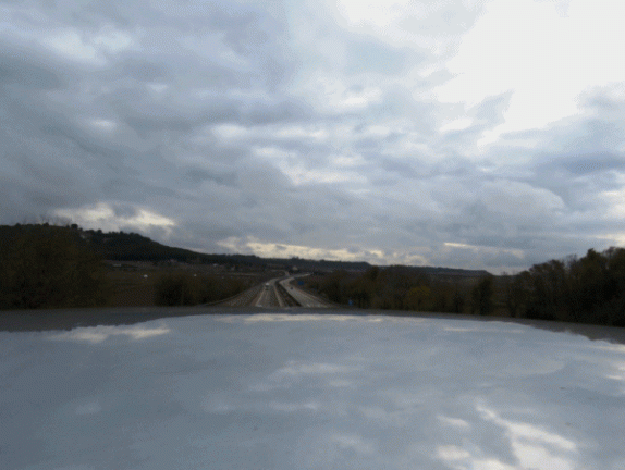 La Guardia desde el puente de la A-4 en el Alamillo un día lluvioso. 26-11-2016