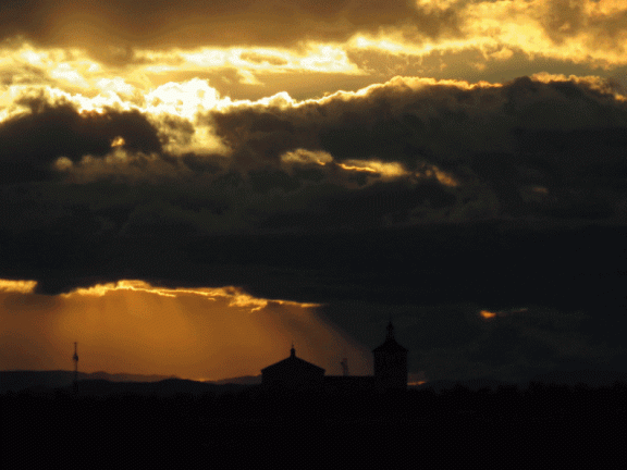 Puesta de sol desde camino las Navas. 27-1-2018