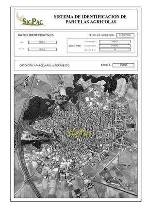 Panorámica del pueblo desde el aire, hecho por fotografía aérea y de satélite