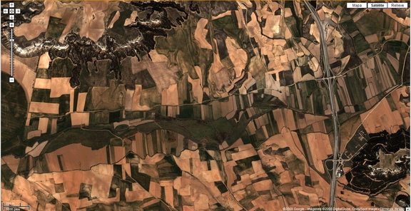 El Barrón y Pera desde Google Earth ( o Google Maps)