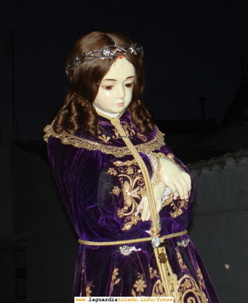 1 de Septiembre de 2007. Subida del Santo Niño a la Iglesia. El Santo Niño por la Calle Ancha