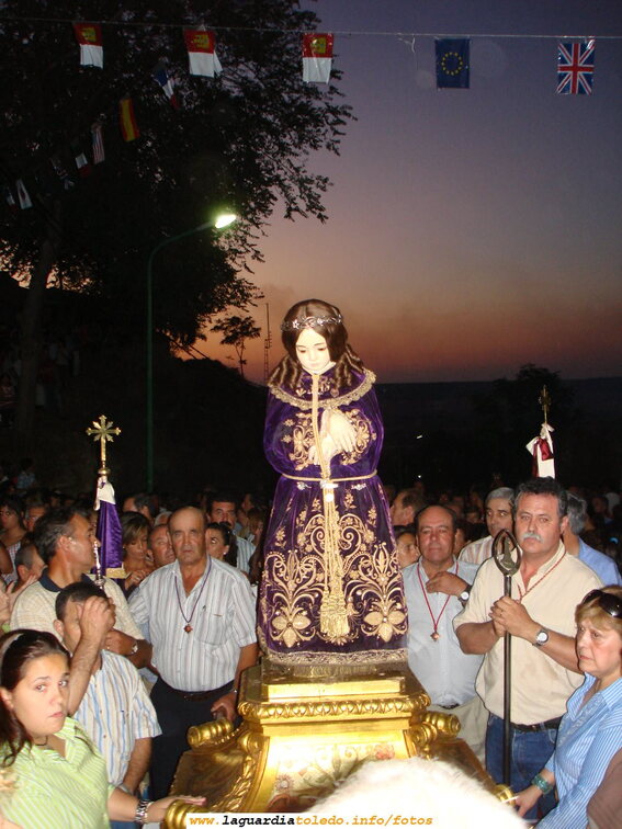 1 de Septiembre de 2007. Subida del Santo Niño a la Iglesia. El Santo Niño en la Cuesta Perejón