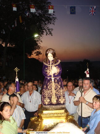 1 de Septiembre de 2007. Subida del Santo Niño a la Iglesia. El Santo Niño en la Cuesta Perejón