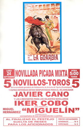 Cartel anunciador de los toros en las fiestas 2007. Extraido de la web de Jose Luis Guzmán