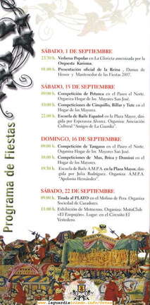 Programa de fiestas 2007