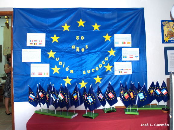 Fiestas 2007. Exposición sobre el 50 Aniversario de la Unión Europea organizado por la Asociación de Mujeres "Teresa Panza" en la Casa de los Janes