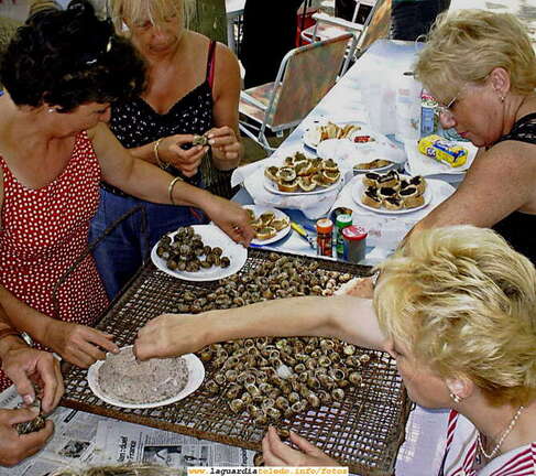 Jean del Castillo - Francia - II - Fiesta de los caracóles en BOMPAS: Preparando los caracoles.