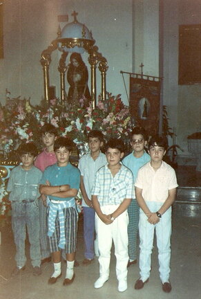 Monaguillos con el Santo niño , Fiestas  1988