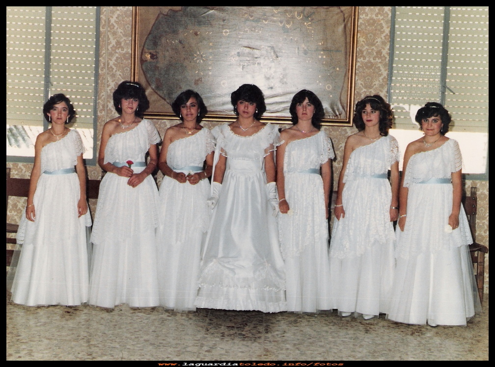Reina y damas del año 1984