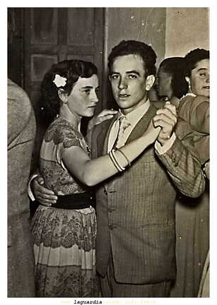 Ana Pedraza (Ana la del monte), Paco Valero y atrás Petra la botija, 25 de septiembre de 1953