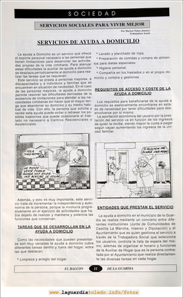 Primer número de "El Balcón de La Guardia" aparecido en el otoño del 1995. Página 11