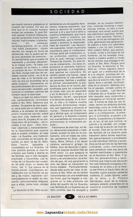 Primer número de "El Balcón de La Guardia" aparecido en el otoño del 1995. Página 13